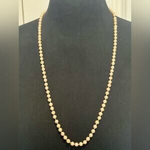 Les Bernard Inc faux pearl golden luster necklace